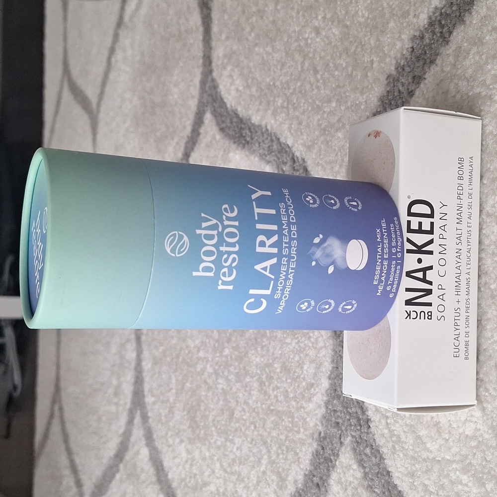 NEW LOT: Body Restore Shower Steamers & Buck Naked Soap Company Mani-Pedi Bomb